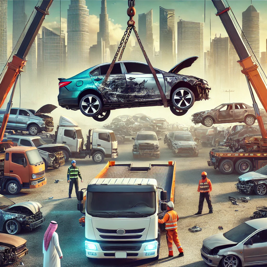 شراء سيارات تشليح دبي - ساحة تشليح احترافية